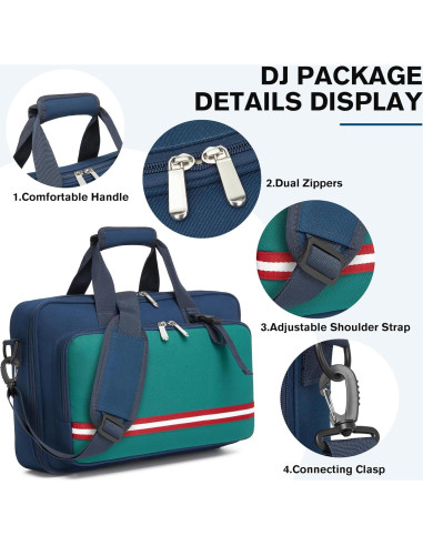 Bolsa Acolchada para Controlador DJ Deknuosport Azul 39.9x25.9cm