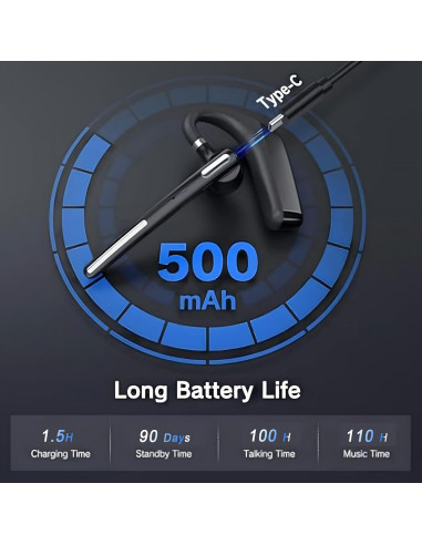 Auricular Bluetooth OPINAY G6 Inalámbrico con Cancelación de Ruido