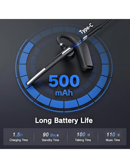 Auricular Bluetooth OPINAY G6 Inalámbrico con Cancelación de Ruido