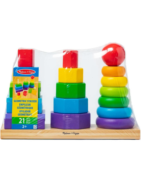 Apilador Geométrico Melissa & Doug - Juguete Educativo 25 Piezas