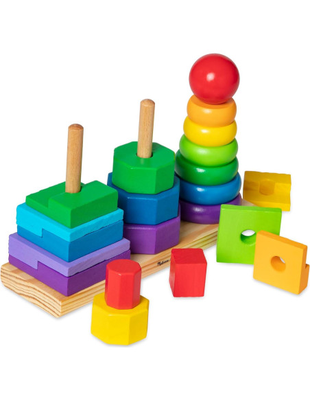 Apilador Geométrico Melissa & Doug - Juguete Educativo 25 Piezas