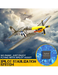 Avión RC VOLANTEXRC P51D Mustang 500mm con Giroscopio 2