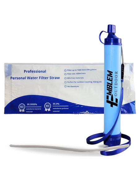 Filtro de Agua Portátil Emblem Outdoor para Camping y Emergencias Filtro de Agua Portátil Emblem Outdoor para Camping y Emergencias