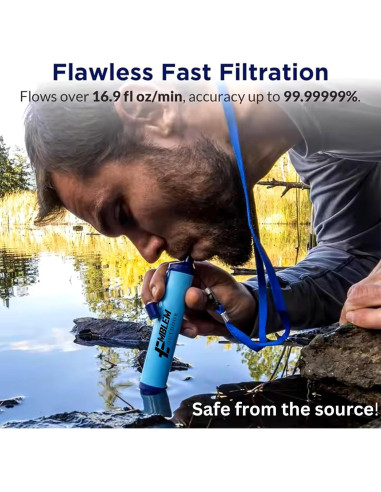 Filtro de Agua Portátil Emblem Outdoor para Camping y Emergencias