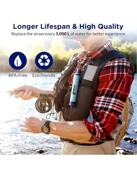 Filtro de Agua Portátil Emblem Outdoor para Camping y Emergencias Filtro de Agua Portátil Emblem Outdoor para Camping y Emergencias