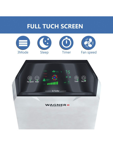 Purificador de aire Wagner HM-AIR-886 HEPA-13 500 ft