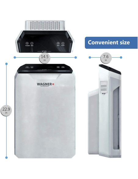 Purificador de aire Wagner HM-AIR-886 HEPA-13 500 ft