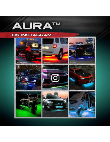 Luces LED Underglow OPT7 Aura Pro RGB 4 PCS Impermeables