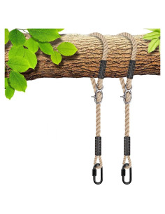 Cuerda Ajustable para Columpio SELEWARE 101.6 cm Beige 2 Pzas