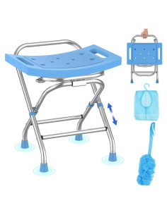 Asiento de Ducha Plegable Meday - Acero Inoxidable 190kg Ajustable