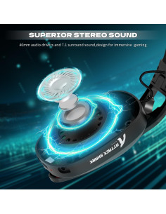 Auriculares Inalámbricos Attack Shark L90 RGB 7.1 Plegables 2