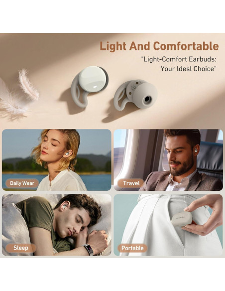 Auriculares In-Ear Pansonite TS16 Bluetooth 5.4 para Dormir