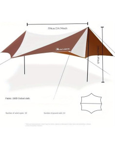 Lona de Camping MOON LENCE Impermeable 61x127cm Grande 2