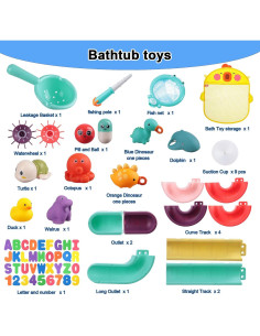 Set de 70 Juguetes de Baño HOMNIVE para Niños 1-3 Años 2