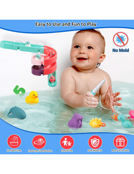 Set de 70 Juguetes de Baño HOMNIVE para Niños 1-3 Años
