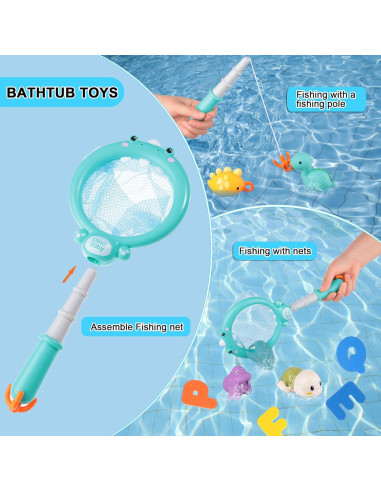 Set de 70 Juguetes de Baño HOMNIVE para Niños 1-3 Años