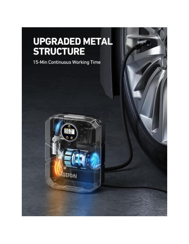 Compresor de Aire AstroAI S1 12V Digital 150 PSI