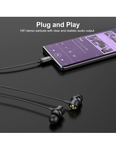 Auriculares USB C RAYHONTECH TC-B7Pro con micrófono y control