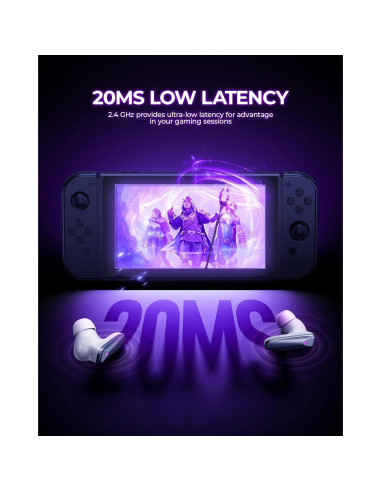 Auriculares Inalámbricos Globvanx V2 para Juegos - Bluetooth 5.4