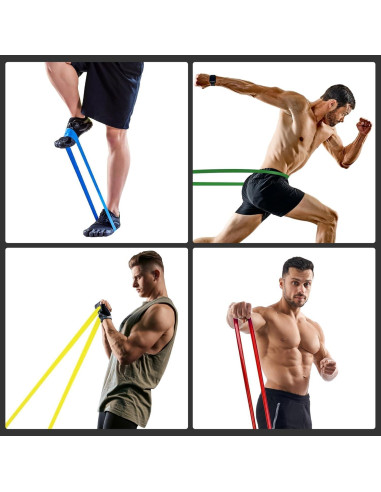 Bandas de Resistencia Tking 140LBS 5 Niveles para Gimnasio