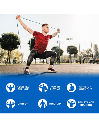 Bandas de Resistencia Tking 140LBS 5 Niveles para Gimnasio