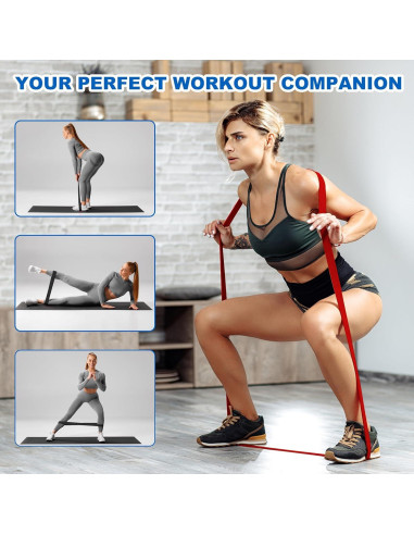 Bandas de Resistencia Tking 140LBS 5 Niveles para Gimnasio