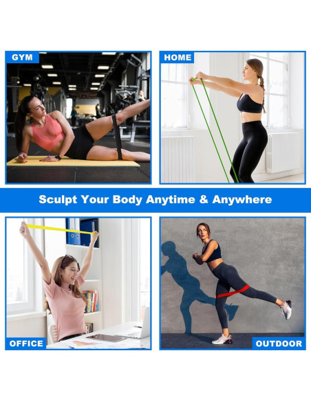 Bandas de Resistencia Tking 140LBS 5 Niveles para Gimnasio