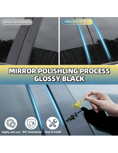 Moldura de Pilar de Ventana SKYLOTEC para Ford Expedition 1997-2016