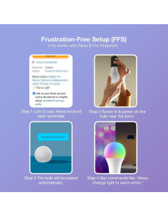 Bombillas Inteligentes Broadlink A19 E26 9W 800LM Multicolor (4 Pcs) 2