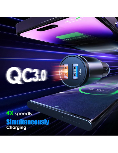 Transmisor FM Bluetooth 5.0 LENCENT BT99 con Pantalla LCD