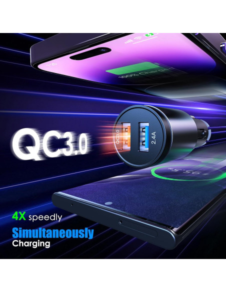 Transmisor FM Bluetooth 5.0 LENCENT BT99 con Pantalla LCD