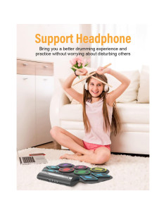 Batería Electrónica Portátil 9 Pads MD862MC Colorido 2