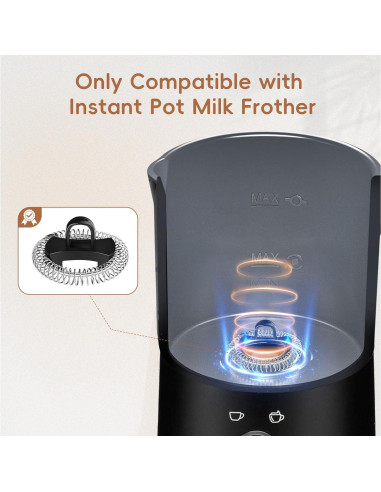 Batidores de acero inoxidable Pyxcxm para espumador Instant Pot