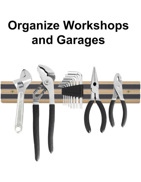 Soporte Magnético para Cuchillos HIC Kitchen 30.48 cm Madera