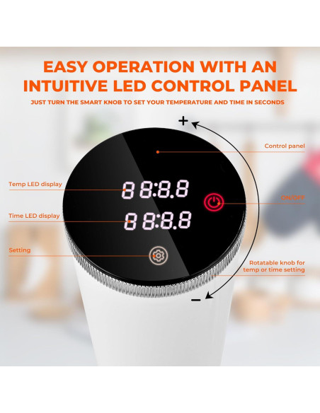 Cocinero Sous Vide SUSTEAS SV220 1200W Control Táctil Blanco