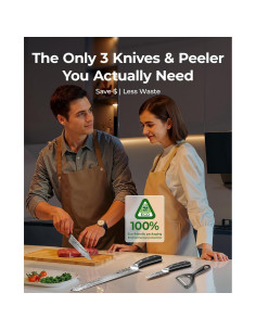 Juego de cuchillos de cocina CoquusAid 4 piezas Damasco 2