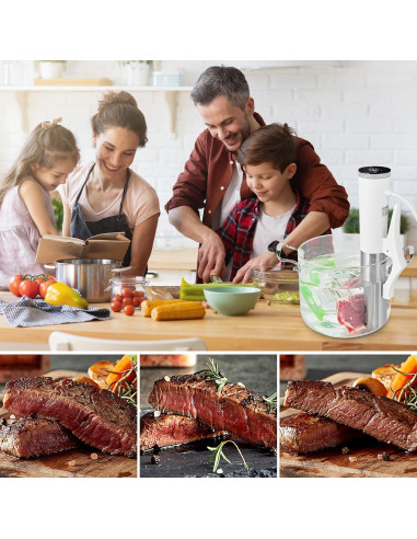 Cocinero Sous Vide SUSTEAS SV220 1200W Control Táctil Blanco