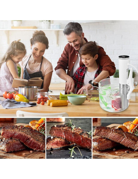 Cocinero Sous Vide SUSTEAS SV220 1200W Control Táctil Blanco