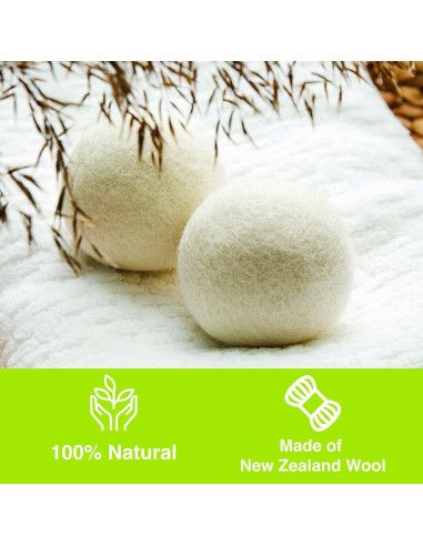Bolas de Secadora de Lana Evriholder - Paquete de 6 - Suavizante Natural