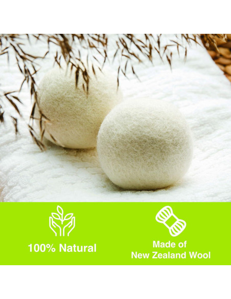 Bolas de Secadora de Lana Evriholder - Paquete de 6 - Suavizante Natural