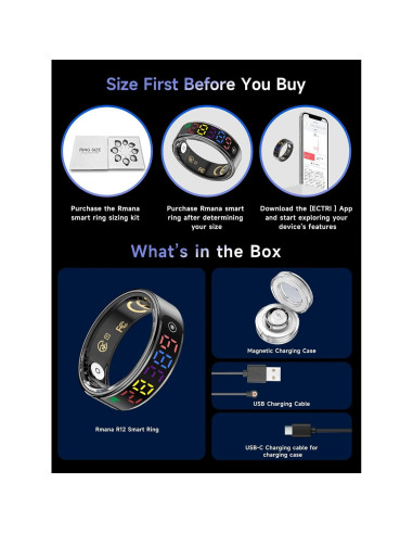 Anillo Inteligente Rmana R12 - Salud, Fitness, Pantalla Colorida