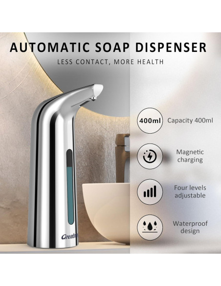 Dispensador de Jabón Automático Greatmay 400ml con Sensor Infrarrojo Dispensador de Jabón Automático Greatmay 400ml con Sensor Infrarrojo