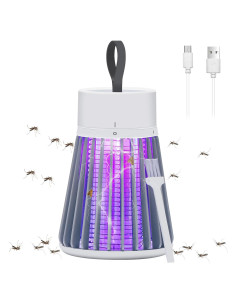 Trampa Eléctrica de Mosquitos YOOYHHOME Recargable USB Gris