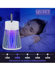 Trampa Eléctrica de Mosquitos YOOYHHOME Recargable USB Gris 2