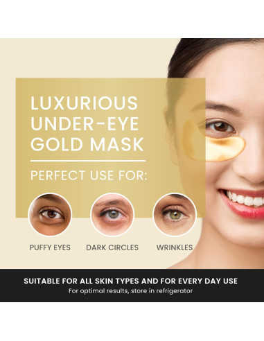 Parches para los Ojos de Oro 24K Top Fortune - 32 Pares