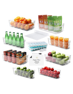 Organizador de Nevera Transparentes 16 Piezas StorageBud