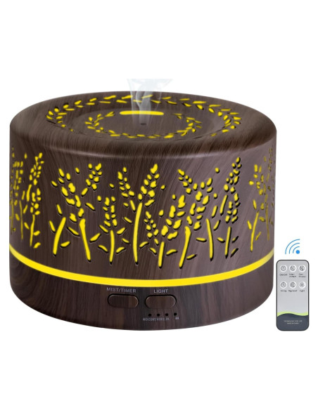 Difusor de Aromaterapia YONGYAO 500ml Ultrasónico Gris Difusor de Aromaterapia YONGYAO 500ml Ultrasónico Gris