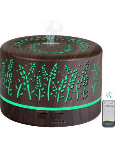 Difusor de Aromaterapia YONGYAO 500ml Ultrasónico Gris