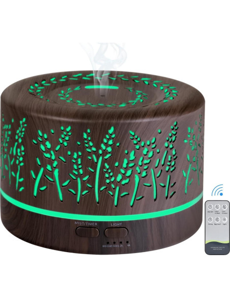 Difusor de Aromaterapia YONGYAO 500ml Ultrasónico Gris Difusor de Aromaterapia YONGYAO 500ml Ultrasónico Gris