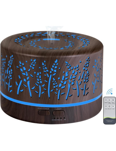 Difusor de Aromaterapia YONGYAO 500ml Ultrasónico Gris